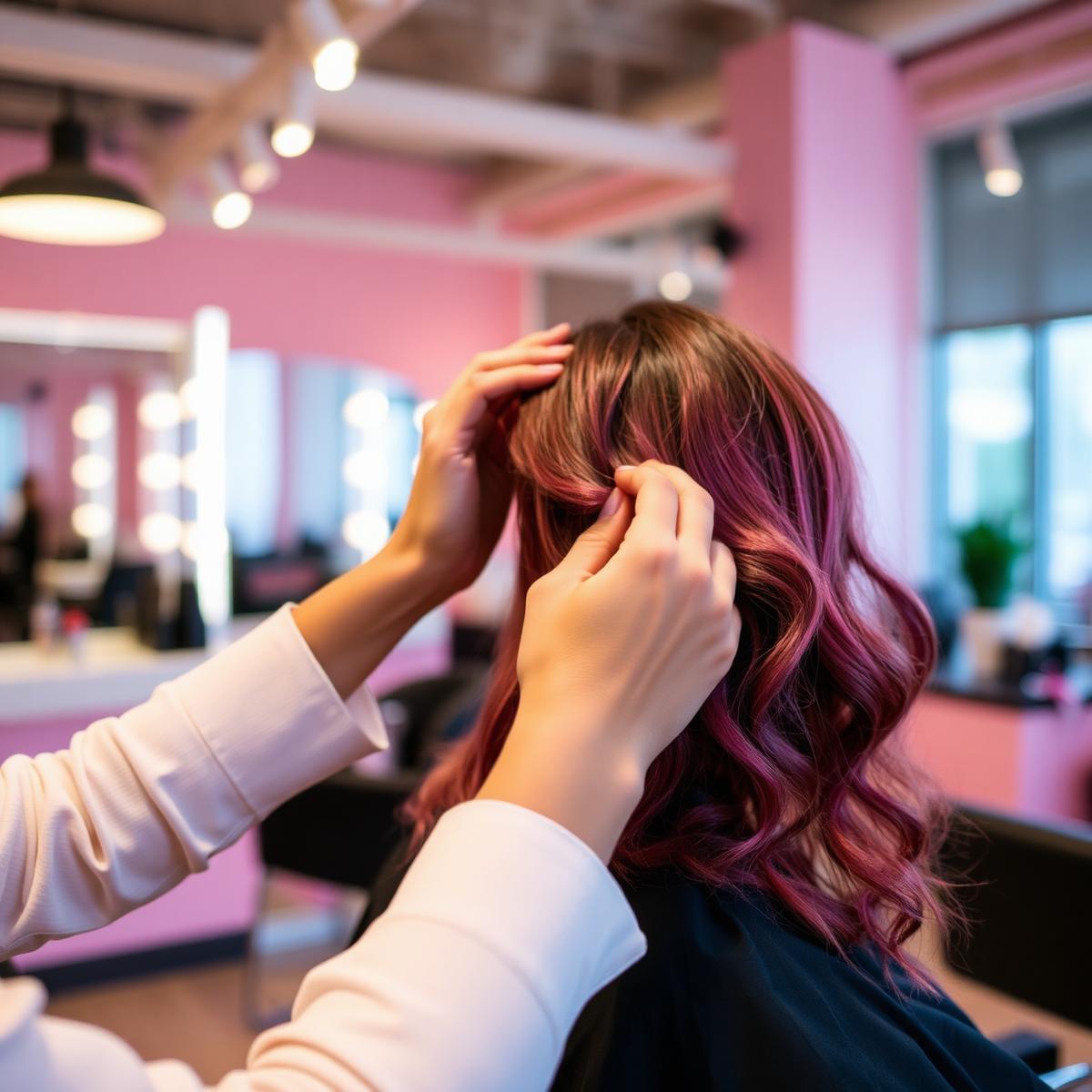 Stylist jobber med kunde
