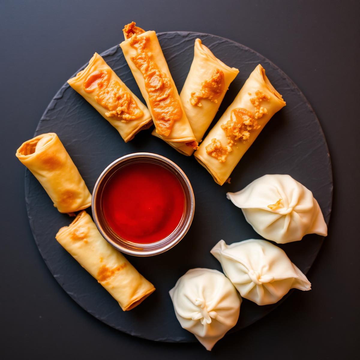 Vårruller og dumplings
